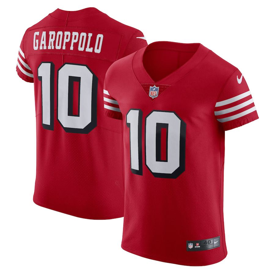 Men San Francisco 49ers 10 Jimmy Garoppolo Nike Scarlet Alternate Vapor Elite NFL Jersey